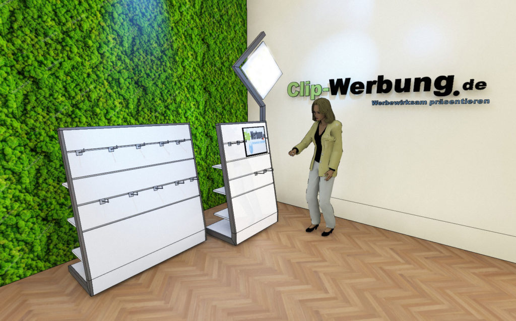 Regalsystem als KioskSystem Neues Maketingkonzept im Ladenbau.